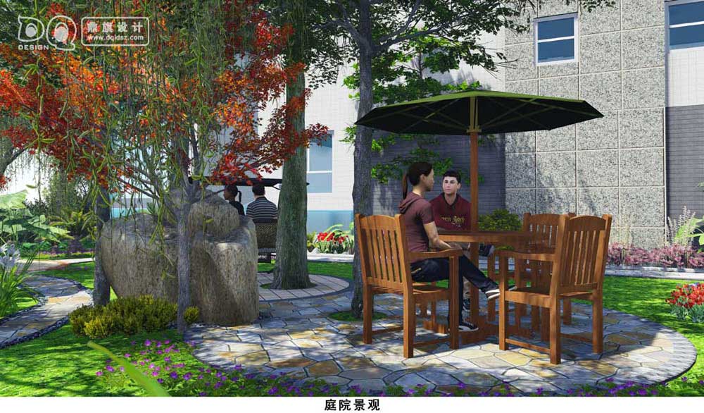 四川成都今日润园别墅庭院设计